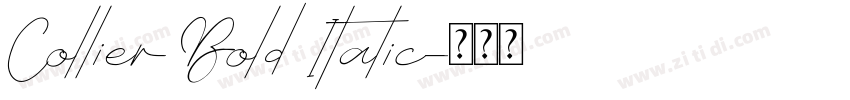 Collier Bold Italic字体转换